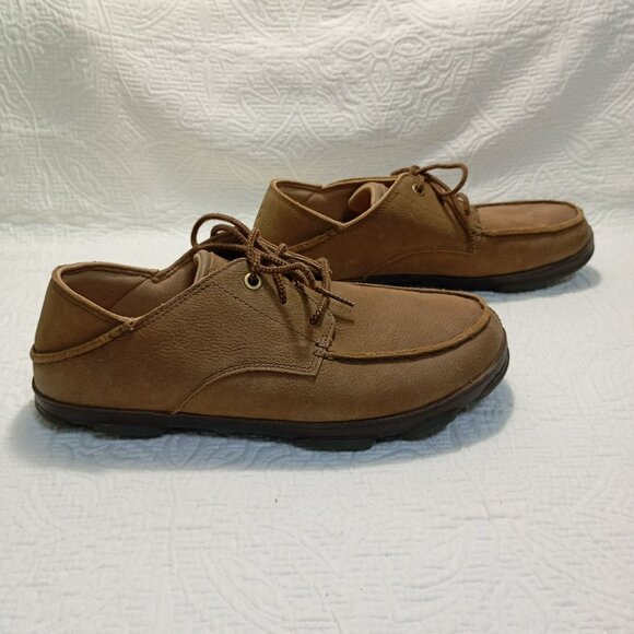 Olukai Hamakuapoko Mens Leather Lace-Up Shoes US 9.5 EU 42.5 Casual & Durable - Picture 7 of 10